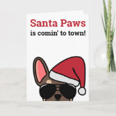 Santa Paws Kerstbruin Tan Kaart (Voorkant)