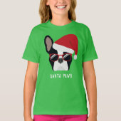 Santa Paws-kerstbullehond T-shirt (Voorkant)