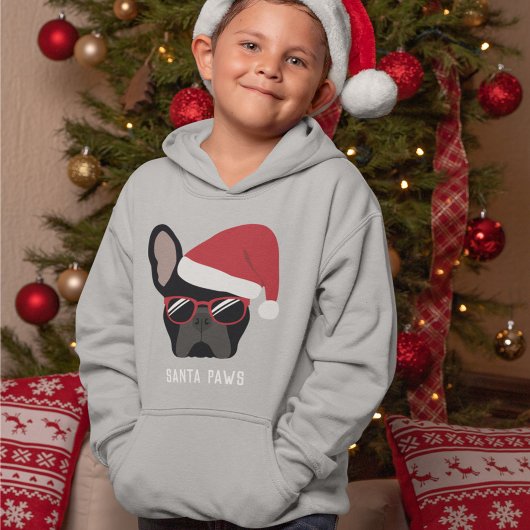 Santa Paws Kerstmis Black Bulldog