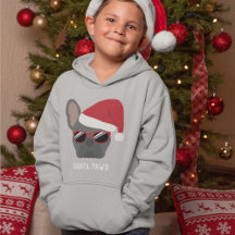 Santa Paws Kerstmis Blauwe Franse Bulldog