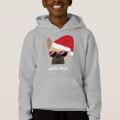 Santa Paws Kerstmis Light Fawn Bulldog (Voorkant)