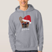 Santa Paws Kerstrode hond Hoodie (Voorkant)