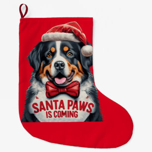Santa Paws komt aan Berner Berg Kerstmis Grote Kerstsok