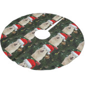 Santa Paws - Kristal de Husky Dog Kerstboom Rok (Gekanteld)