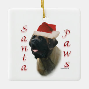 Santa Paws Mastiff Ornament