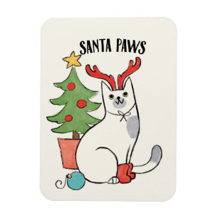 Santa Paws rendierkat Magneet