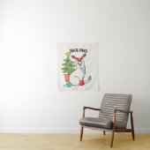 Santa Paws | rendierkat Wandkleed (In situ)