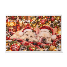 Santa Paws Rêvent | Tapis de Bienvenue Chiens de N