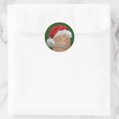 Santa Paws Ronde Sticker (Tas)