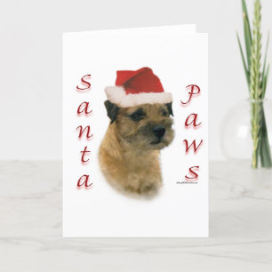 Santa Paws van de grens Feestdagen Kaart