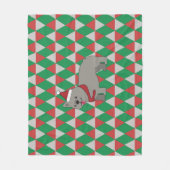 Santa PawsHoliday Diamonds Dog Fleece Deken (Voorkant)
