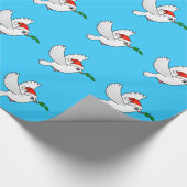 Santa Peace Dove Cadeaupapier (Hoek)