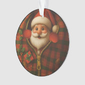 Santa Peekaboo Cozy Christmas Ornament (voorkant)