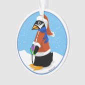 Santa Penguin Acrylversiering Ornament (voorkant)