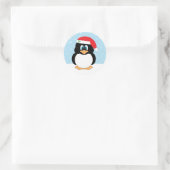 Santa Penguin Kerst stickers (Tas)