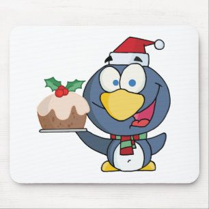 Santa Penguin met kerstkaken Muismat