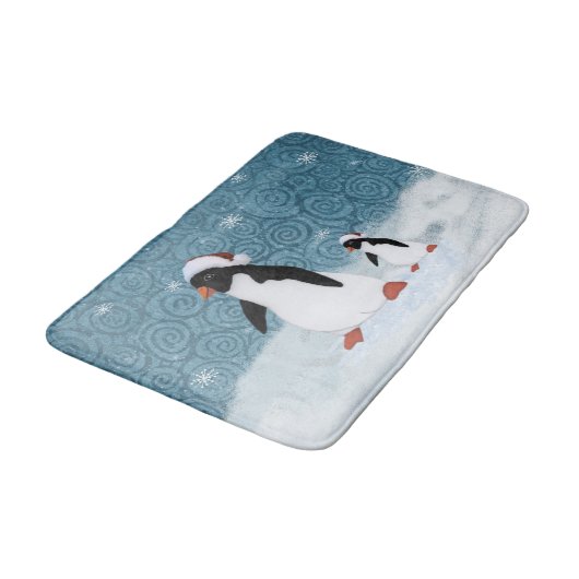 Santa Penguins Bath Mat (Gekanteld)