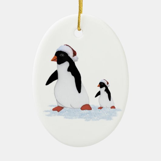 Santa Penguins Ornament (Voorkant)