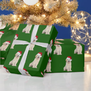 Santa Pet op papier met gouden rivierbedding
