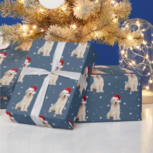 Santa Pet op papier met gouden rivierbedding (Feestdagen)