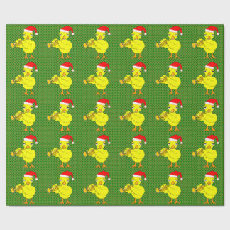 Santa Pet trompet chick Cadeaupapier
