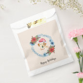 Santa Pet Yellow Lab  feestdag Bedankzakje (Gezegeld)