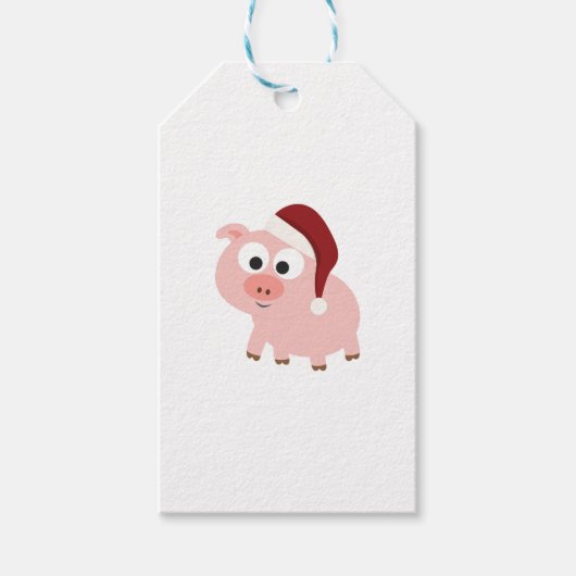 Santa Pig Cadeaulabel (Voorkant)
