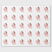 Santa Pig Cadeaupapier (Vlak)