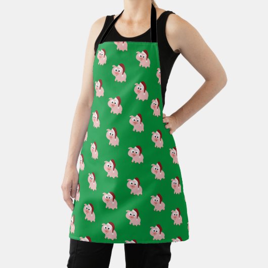 Santa Pig Pattern Schort (Insitu)