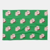 Santa Pig Pattern Theedoek (Horizontaal)
