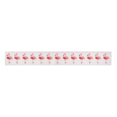 Santa Pink Flamingo Kerstfeestdag Grosgrain Lint (Voorkant)