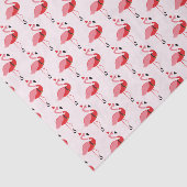 Santa Pink Flamingo Kerstfeestdag Tissuepapier (Detail)