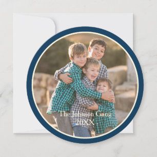 Santa Pirate Ship met Dolphins-kerstfotokaart Feestdagenkaart