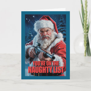 Santa Pistool Op De Stoute Lijst Tweede Amendement Kaart