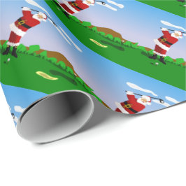 Santa Play Golf Cadeaupapier