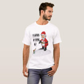 SANTA PLAYING GOLF T-SHIRT (Voorkant volledig)