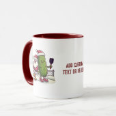Santa Playing Pickleball Sport Liefhebber Hof Gift Mok (Voorkant links)