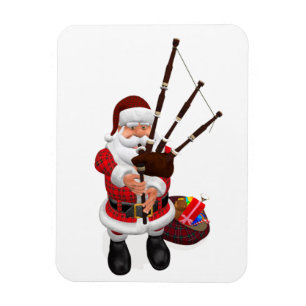 Santa Plays Bagpipes Magneet