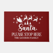 Santa Please Stop Here Funny Christmas Deurmat (Voorkant)