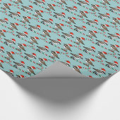 Santa Plovers Cadeaupapier (Hoek)