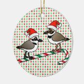 Santa Plovers Keramisch Ornament (Links)
