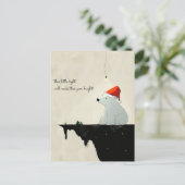 Santa Polar-Beer Briefkaart (Staand voorkant)