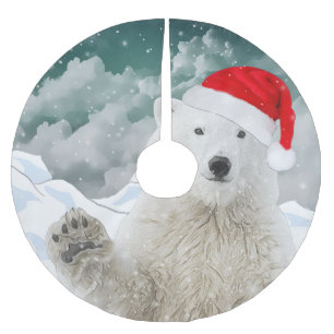 Santa Polar-Beer Kerstairrok voor beenderen Kerstboom Rok