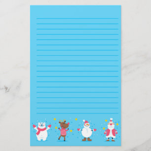 Santa Polar Beer Snowman Reindeer Stationery Briefpapier