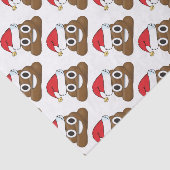 Santa Poop kerstcadeaus Wrap Emoji Tissuepapier (Detail)