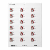 Santa Portret Gift Label (Full Sheet)