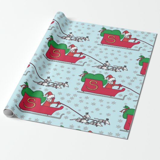 Santa Possum Cadeaupapier (Uitgerold)