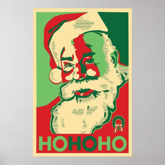 Santa Poster - HoHoHo (Voorkant)