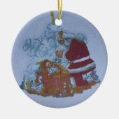 Santa Pray Over Baby Jesus Ornament (Voorkant)