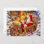 Santa_Preparing1 Feestdagenkaart (Voorkant / Achterkant)
